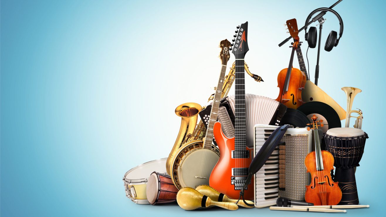 Musical,Instruments,,Orchestra,Or,A,Collage,Of,Music